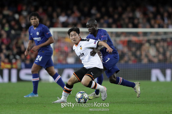 지난 2019년 발렌시아 소속으로 UEFA 챔피언스리그에 출전했던 이강인. 사진=게티이미지