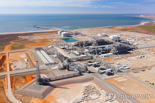 A general view of Chevron's Wheatstone LNG facility in Pilbara coast, Western Australia, as seen in this undated handout image obtained by Reuters on September 8, 2023. Chevron/Handout via REUTERS THIS IMAGE HAS BEEN SUPPLIED BY A THIRD PARTY. MANDATORY CREDIT. NO RESALES. NO ARCHIVES