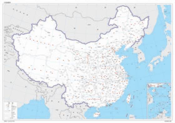 2023년판 중국 표준지도. 중국 자연자원부 홈페이지