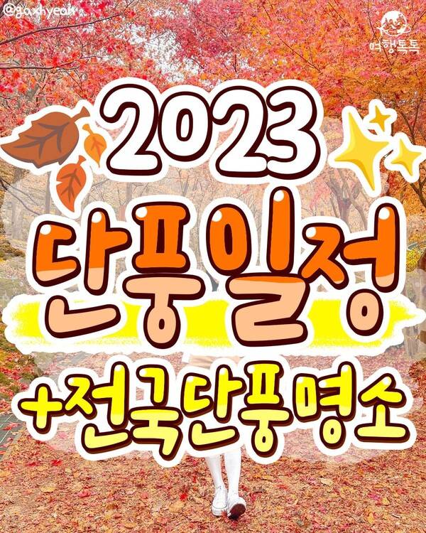 2023 단풍 시기, 단풍 명소 추천&nbsp; / ⓒ여행톡톡