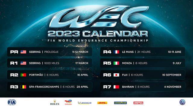 FIA WEC 2023년 대회 일정