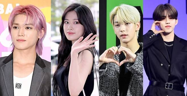 사진=각 그룹 리더(NCT 127 태용, 아이브 안유진, 투모로우바이투게더 수빈, 세븐틴 에스쿱스) ⓒ MHN스포츠 DB