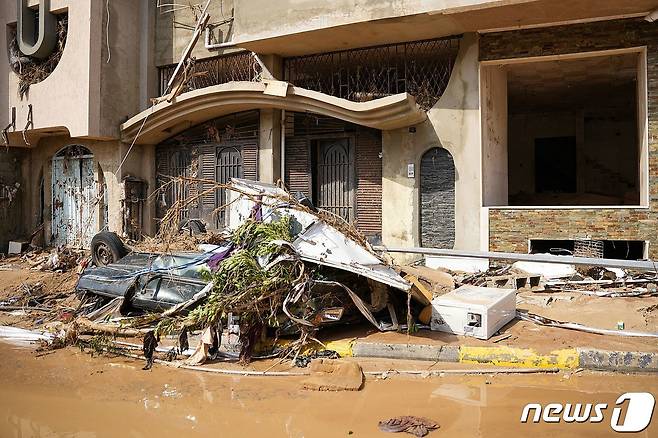 폭우로 홍수가 난 도시. 2023.09.11/뉴스1 ⓒ AFP=뉴스1 ⓒ News1 김민수 기자
