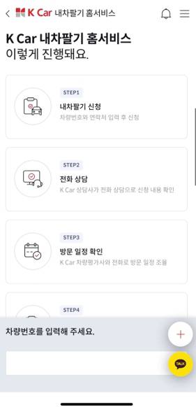 케이카 내차팔기 홈서비스 과정 / 출처=IT동아