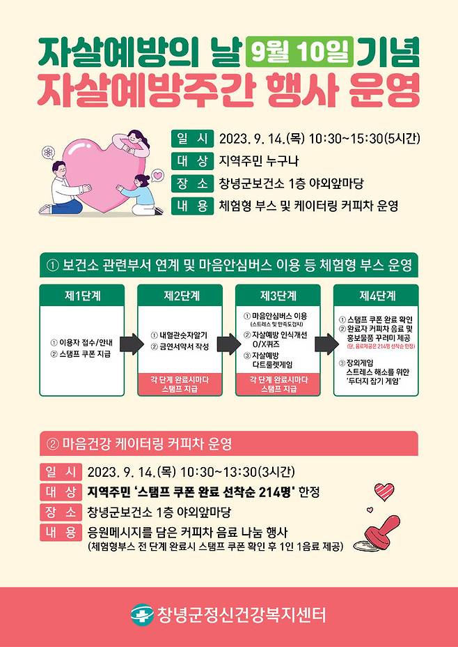 자살예방의 날 기념 자살예방주간 행사 안내 포스터. (사진=창녕군 제공) *재판매 및 DB 금지