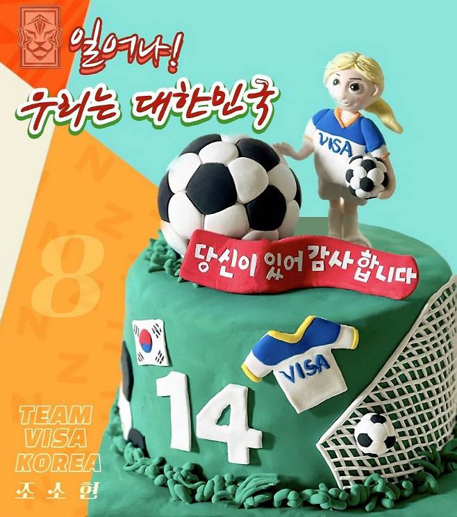 비자(Visa)의 여자축구 응원 캠페인 1등 당선작.