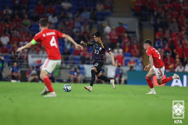 설영우(중앙, 한국 남자 축구대표팀). 대한축구협회 제공