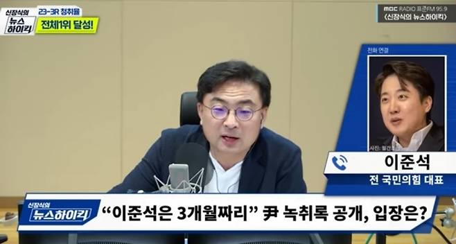 ▲MBC라디오 '신장식의 뉴스하이킥' 유튜브 생중계 갈무리