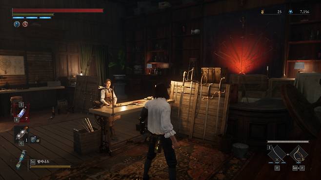 'P의 거짓' 장비 강화는 크라트 호텔 NPC 유제니에게서 할 수 있다.