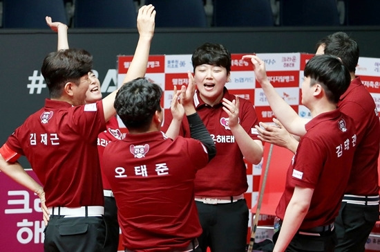 올시즌 PBA팀리그 3라운드가 14일부터 열리는 가운데, 지난 PBA 4차전서 소속선수들이 선전한 크라운해태가 강세를 이어갈지 주목된다. (사진= PBA)