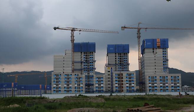 광주 선운2지구 아파트 건설현장으로 기사 내용과는 무관. [임문철 기자]