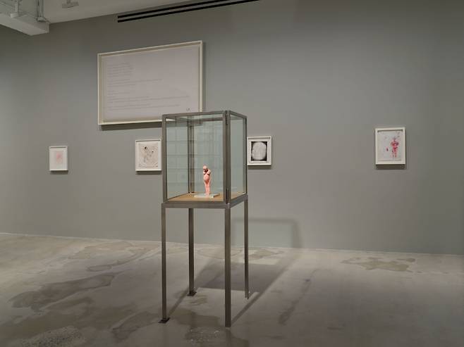 An installation view of "Once there was a mother" at Hauser & Wirth New York 18th Street (Courtesy of the Easton Foundation, VAGA at Artists Rights Society)