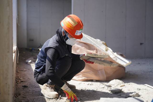 ▲<프레시안>은 지난 6일 경기도의 한 아파트 건설현장에서 자재‧세대정리팀에서 작업반장으로 일하고 있는 45살 권원영 씨를 만났다. ⓒ프레시안(박정연)