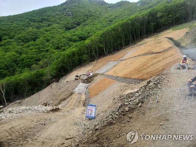 산사태 복구지 [동부지방산림청 제공]