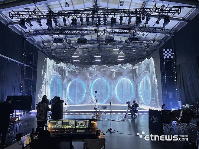 경기도 곤지암에 위치한 비브스튜디오스의 버추얼 스튜디오 현장