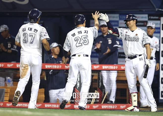 ▲ 친정팀으로 돌아온 뒤 존재감을 뽐내고 있는 양의지 ⓒ곽혜미 기자