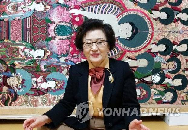 국가무형문화재 제80호 자수장 최유현 씨 [연합뉴스 자료 사진]