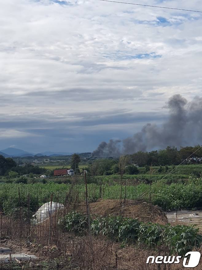 20전투비행단 전투기 추락 사고 현장 모습(제보자 제공)/뉴스1