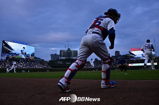 22일(한국시간) 리글리 필드에 입장하는 컵스 선수들의 모습. /AFPBBNews=뉴스1