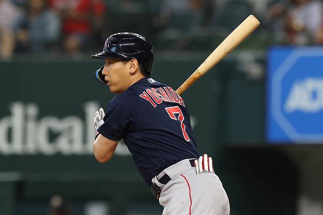 보스턴 외야수 요시다는 메이저리그 데뷔시즌에 15홈런을 기록중이다. EPA연합뉴스