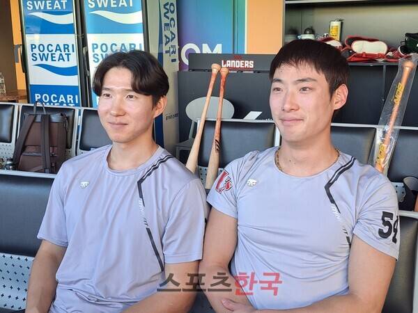 최지훈(오른쪽)과 박성한. ⓒ스포츠한국 김영건 기자