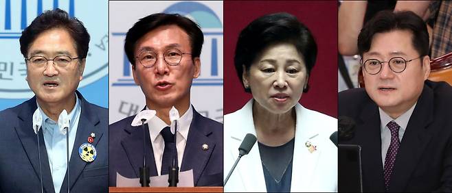 우원식·김민석·남인순·홍익표 의원(왼쪽부터)