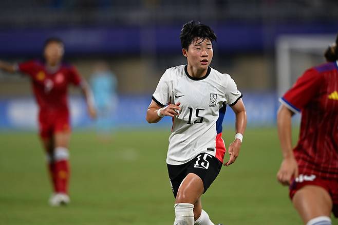 중국 윈저우스포츠센터/ 2023 항저우 아시안게임/ 아시안게임 여자대표팀/ 조별예선 2차전/ 한국 vs 필리핀 /천가람/ 사진 홍석균