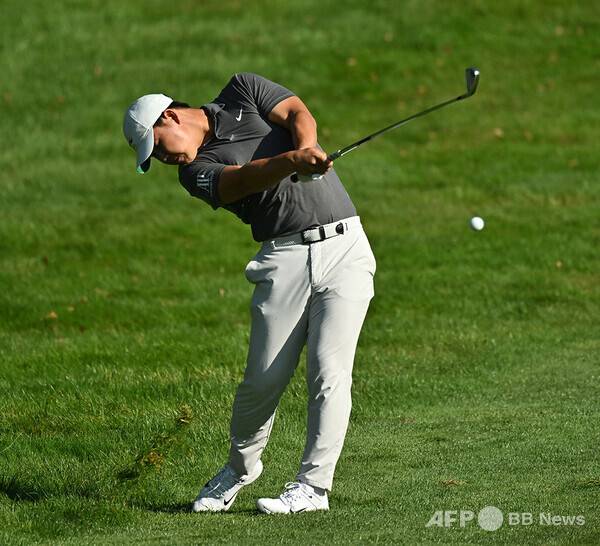 2023년 DP월드투어 프랑스 오픈에 출전한 김주형 프로. 사진제공=ⓒAFPBBNews = News1