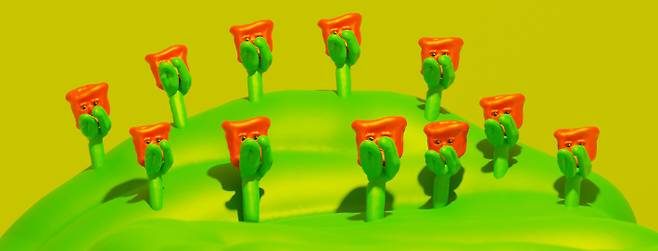 오스틴 리 작가의 '플라워 힐'. 롯데뮤지엄 제공