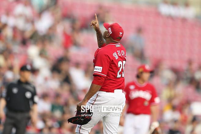 ▲ SSG의 시즌 막판 운명을 짊어진 로에니스 엘리아스 ⓒ곽혜미 기자