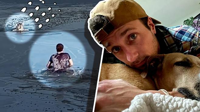 주먹으로 얼음 깨고, 살갗 베여가며…남자가 얼음 호수에 뛰어든 이유 | 취재대행소 왱