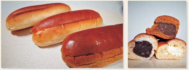 통팥빵·초코크림빵·버터크림빵.