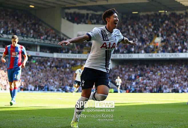 ▲ 2015-16시즌 토트넘에 합류한 손흥민은 크리스탈 팰리스와 6라운드에서 데뷔골을 넣었다.