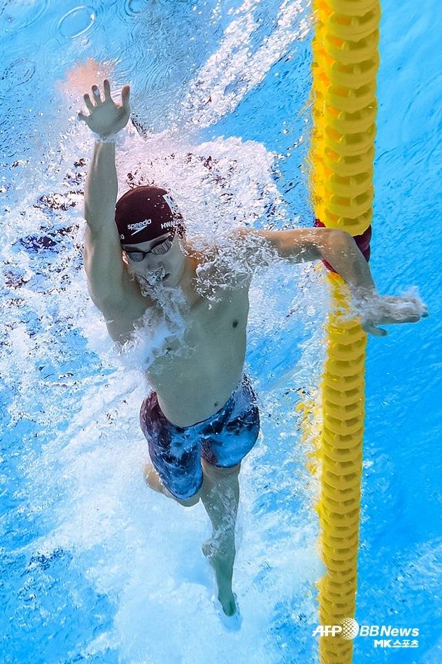 한국 수영의 에이스 황선우. 사진=AFPBBNews=News1