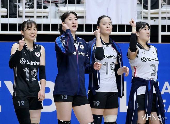 지난 7월, 발리볼네이션스리그에 출전했던 한국 여자배구 대표팀ⓒMHN스포츠 이지숙 기자