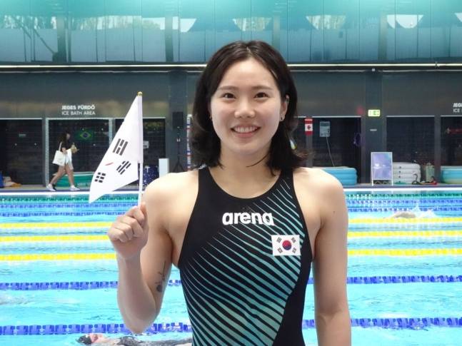 ▲ 2022년 국제수영연맹(FINA) 세계선수권대회에 출전한 정소은 ⓒ 대한수영연맹