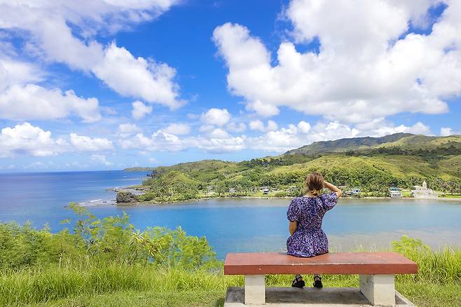 우마탁 지역이 보이는 벤치 [사진/성연재 기자]