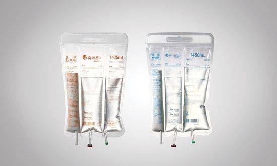 JW생명과학 3세대 종합영양수액제 ‘피노멜(국내 제품명 위너프)’ 제품.