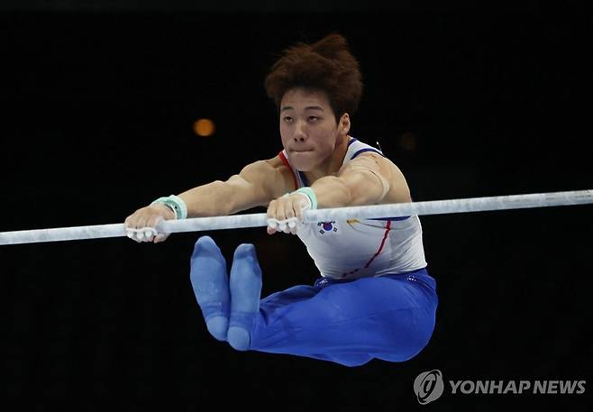 철봉 경기에 출전한 류성현 [로이터=연합뉴스]