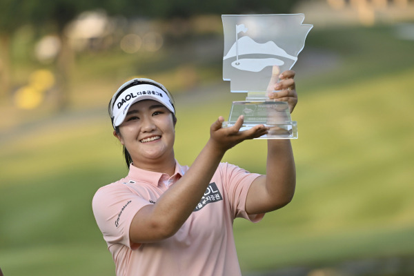 LPGA투어 월마트 NW 아칸소 챔피언십에서 우승한 유해란. AP=연합뉴스