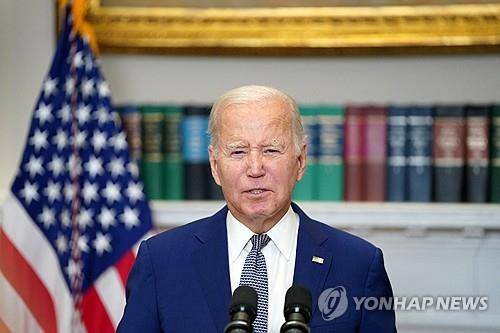 기자회견하는 바이든 대통령 [로이터 연합뉴스 자료사진. 재판매 및 DB 금지]