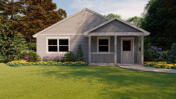 지난 2월 미국 뉴욕에서 판매된 3D 프린터로 만든 집. 방 3개·화장실 2개 구조로 마당에는 차량 2대 까지 댈 수 있다. 연합뉴스