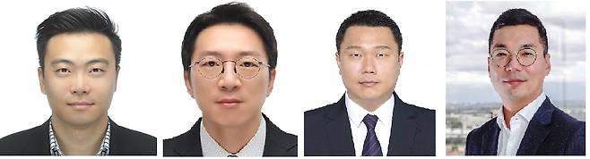 한화솔루션의 신규 임원으로 선임된 박수경(왼쪽부터) 전략 부문 프로, 류현철 케미칼 부문 프로, 김규철 큐셀 부문 프로, 김지현 큐셀부문 프로. [한화솔루션 제공]