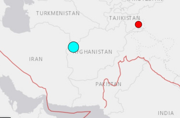 지진 발생 위치 /사진=미국지질조사국(USGS)