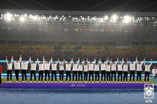 ▲ 한국 대표팀 아시안게임 우승 ⓒ대한축구협회