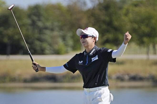 [더콜로니=AP/뉴시스]김효주, LPGA 투어 6승. 2023.10.08 /사진=뉴시스