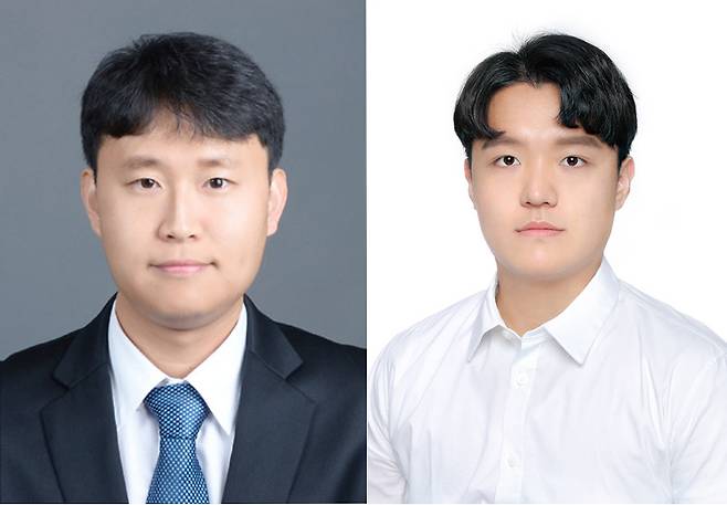 박상현(왼쪽) 교수와 강명균 박사과정생.[DGIST 제공]