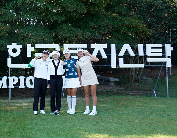 2023년 한국여자프로골프(KLPGA) 투어 동부건설·한국토지신탁 챔피언십에 출전하는 박지영, 조아연, 박현경, 임채리 프로. 사진제공=KLPGA