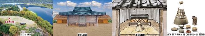 정지산 빈전(추정)에는 왜계 도기 등 고창과 나주, 고령 등에서 제작된 것으로 보이는 유물이 상당수 보였다. 국내외에서 조문행렬이 이어진 것으로 짐작된다. |국립공주박물관 제공