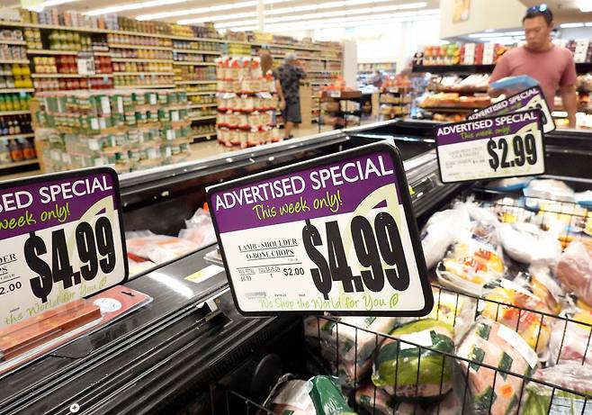 LOS ANGELES, CALIFORNIA - SEPTEMBER 12: Prices are displayed as a person shops in a grocery store on September 12, 2023 in Los Angeles, California. The Consumer Price Index (CPI) will be released tomorrow showing the latest inflation data and providing perspective on possible future interest rate moves by the Federal Reserve. Mario Tama/Getty Images/AFP (Photo by MARIO TAMA / GETTY IMAGES NORTH AMERICA / Getty Images via AFP)